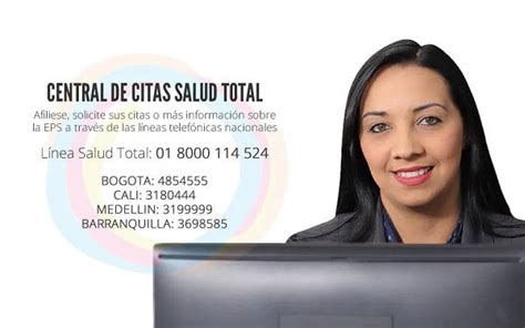 numero de salud total bogota citas|Teléfono de Salud Total